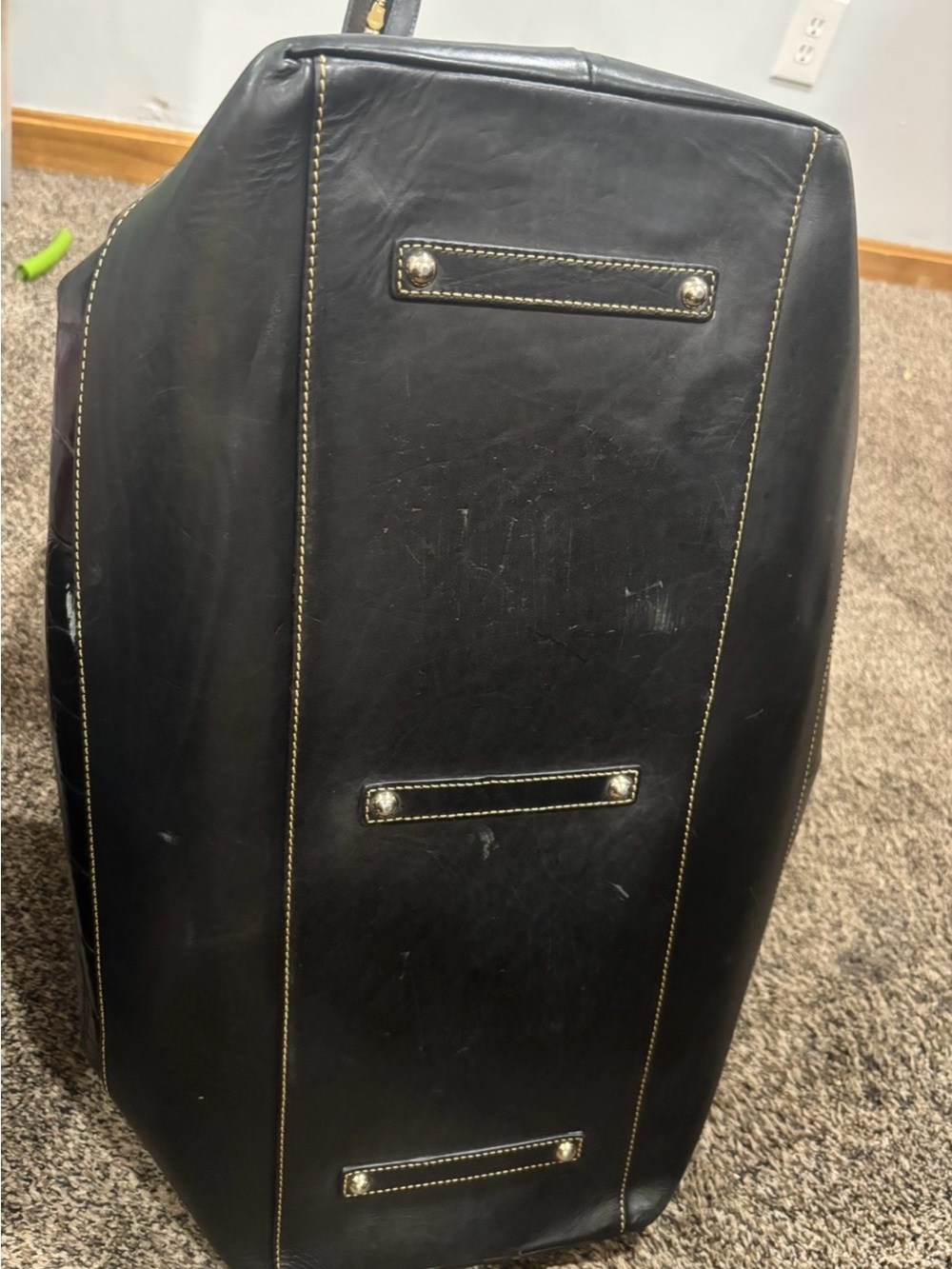 Dooney & Bourke Black and red Croc-Embossed weekender duffle Bag - Picture 6 of 14